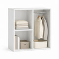 Offener Kleiderschrank Weiß melaminbeschichtete Spanplatte rechteckig 80 x 40 x 100 cm