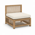 Garten-Loungesessel Natur Massivholz Polyrattan Rechteckig 90 x 90 x 80 cm
