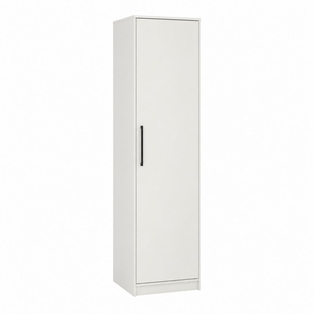 Kleiderschrank 1-türig Weiß Spanplatte rechteckig 50 x 40 x 180 cm